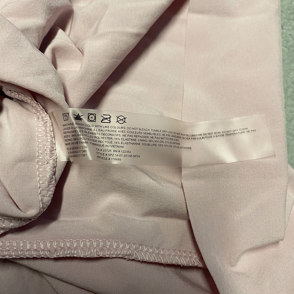 Aritzia Golden Tennis Skirt Large Pink Lined Pleated Skort Active Movetech Micro - Picture 5 of 8